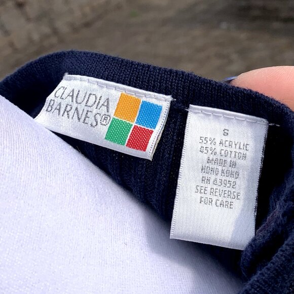 Navy Blue Relaxed Fit Sweater - Picture 6 of 12